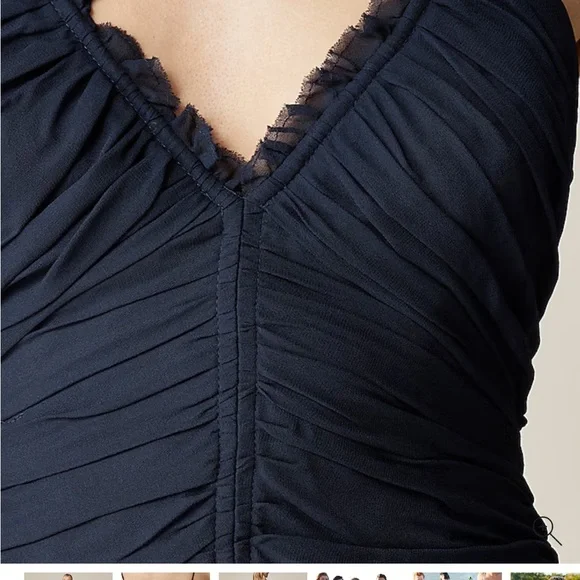 Collection ruched chiffon dress J Crew NWT - Picture 3 of 8